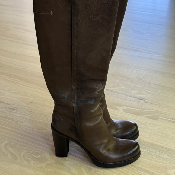 CNC Costume National Gray Leather Boots 39/US 9 - Picture 4 of 7